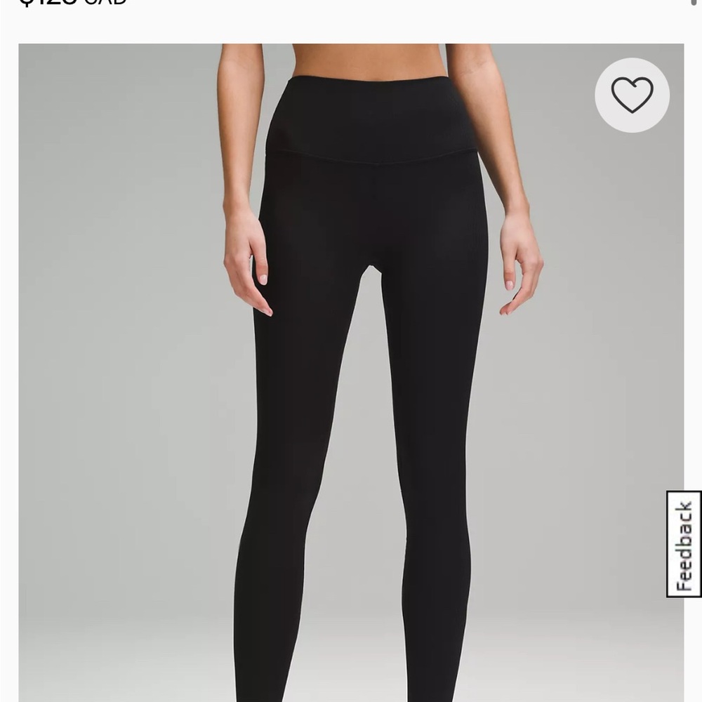 lululemon Align Ribbed  Black Leggings 28"